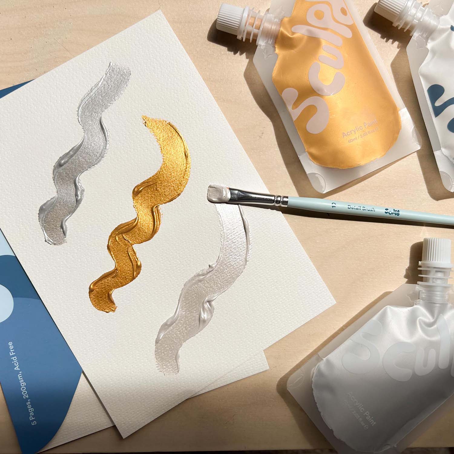 Acrylic Metallic Paint Set